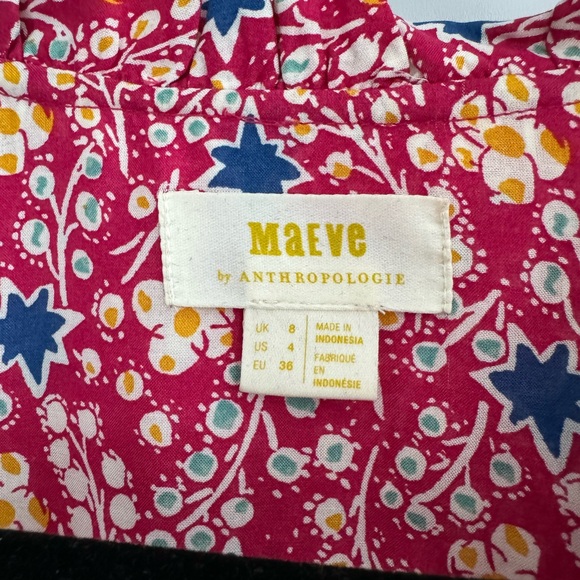 Pink pattern Anthropologie button down top - Picture 5 of 5